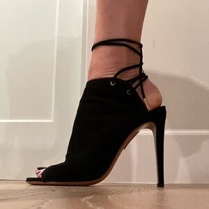 Brand New Black Suede Aquazzura Heels